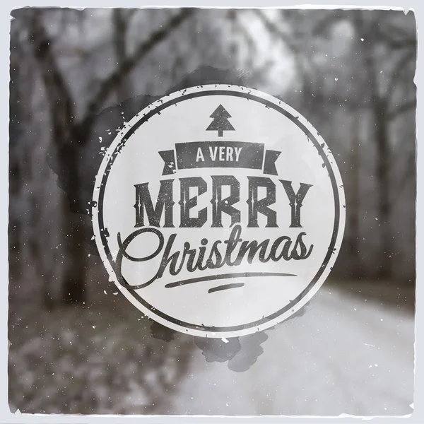 冬の設計のためのメリー クリスマス創造的なグラフィック メッセージ — ストックベクタ