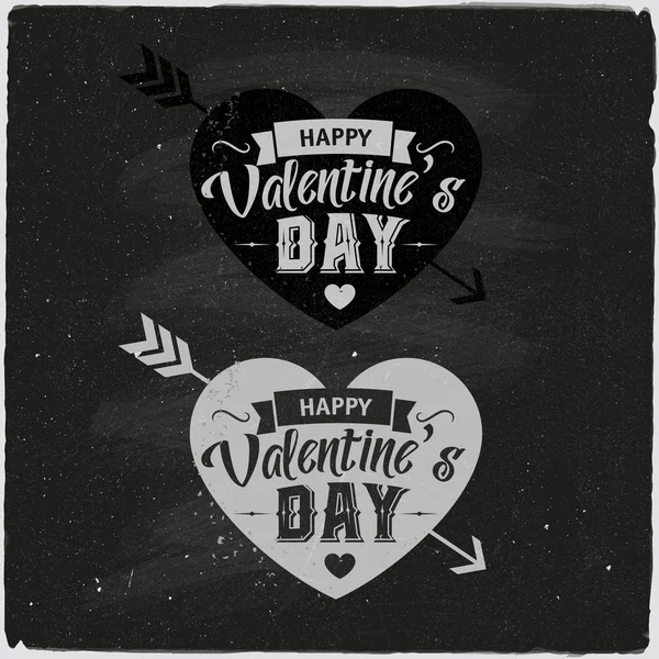 Valentines Day Set Of Typographic Design — Stock Vector