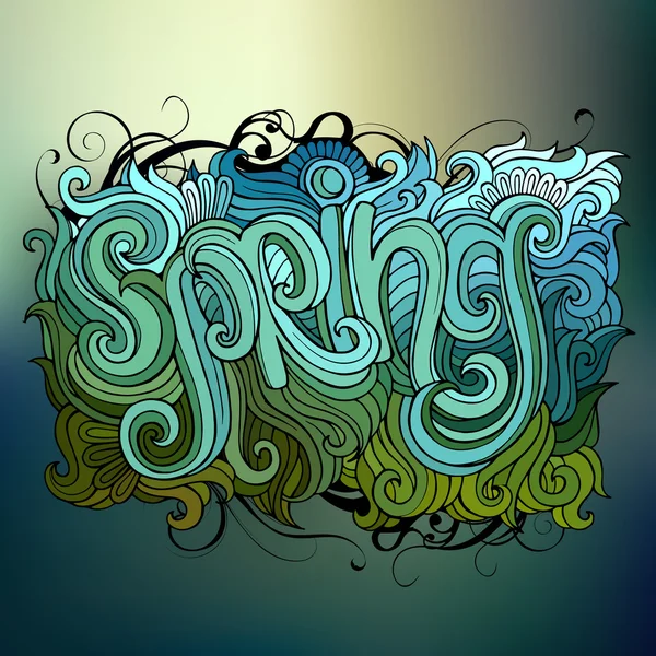 Spring hand belettering. — Stockvector