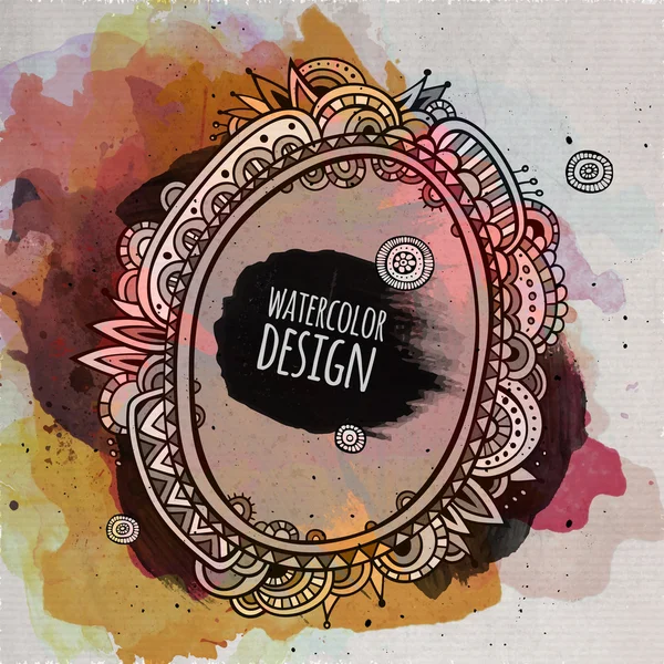 Vetor aquarela design decorativo abstrato — Vetor de Stock