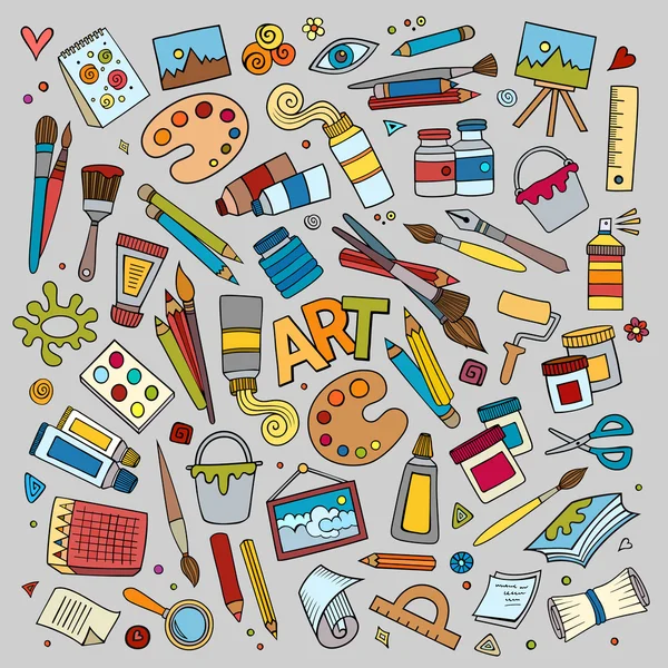 Art and craft vector symbols and objects — Stock Vector