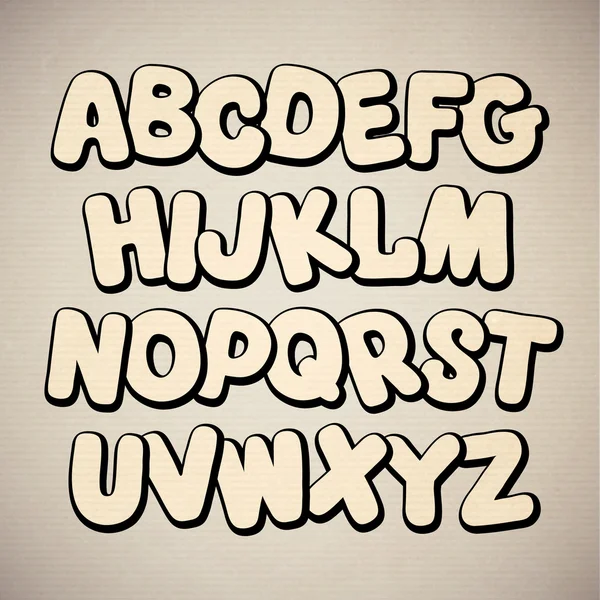 Hand getrokken cartoon doodle lettertype — Stockvector