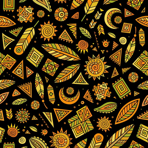 Tribal native ethnic seamless pattern — Stock Vector