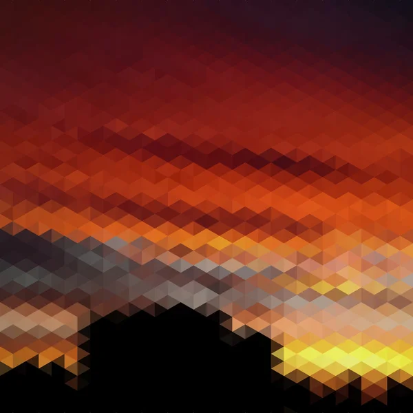 Retro Sonnenuntergang Muster geometrischer Formen — Stockvektor