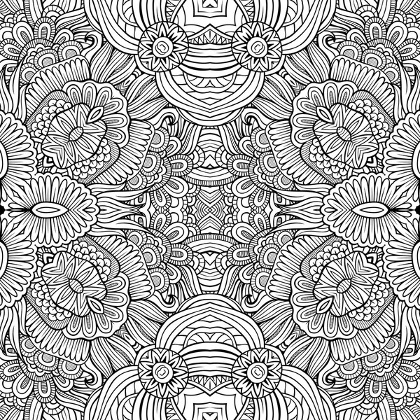 Motif floral floral ethnique sans couture vectoriel abstrait — Image vectorielle