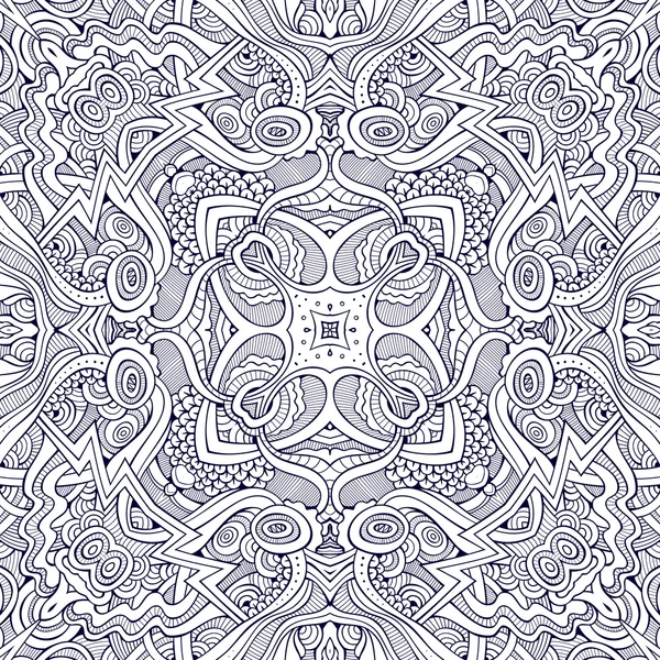 Vector abstracto naturaleza decorativa patrón dibujado a mano étnica — Vector de stock