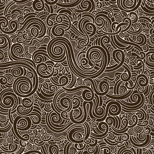 Mão decorativa desenhado doodle natureza ornamental curl vetor — Vetor de Stock