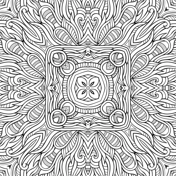 Vector abstracto naturaleza decorativa patrón dibujado a mano étnica — Vector de stock