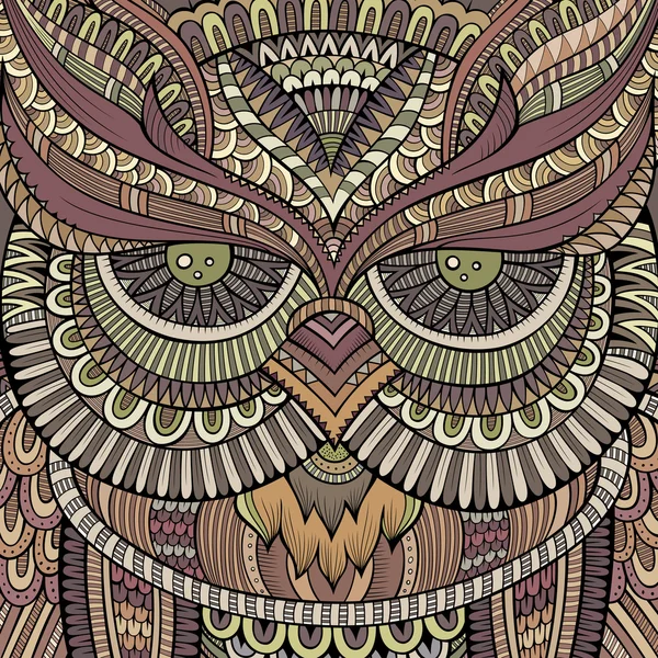 Decoratieve versiering Owl. Vectorillustratie — Stockvector
