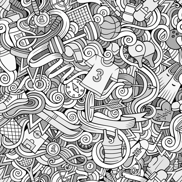 Χέρι-που καρτούν doodles αναφορικά με το θέμα σπορ στυλ — Διανυσματικό Αρχείο