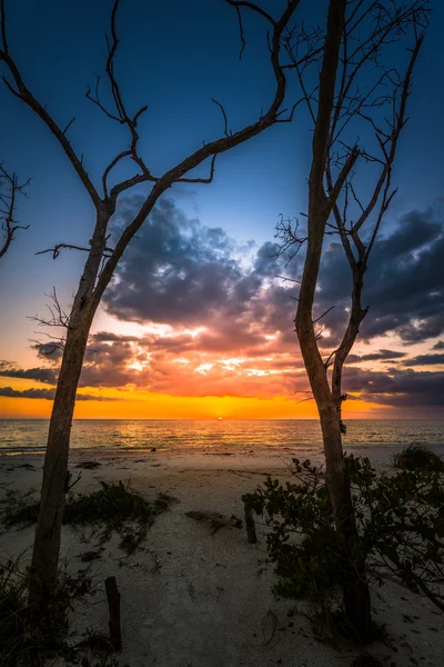 Захід сонця в коханця ключові Beach Florida — стокове фото