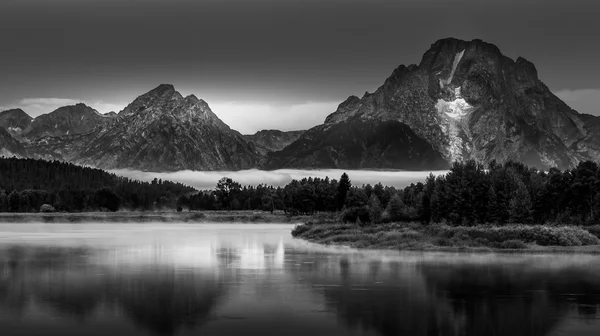 Grand Teton krajina u Oxbow Bend — Stock fotografie