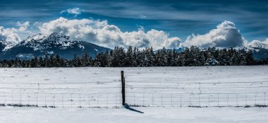 Winter Landscape Wyoming Hazelton Peak clipart