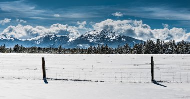 Winter Landscape Wyoming Hazelton Peak clipart