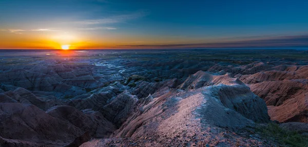 Nascer do sol no Parque Nacional de Badlands — Fotografia de Stock