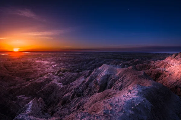 Sunrise in Badlands National Park — Stock Photo, Image