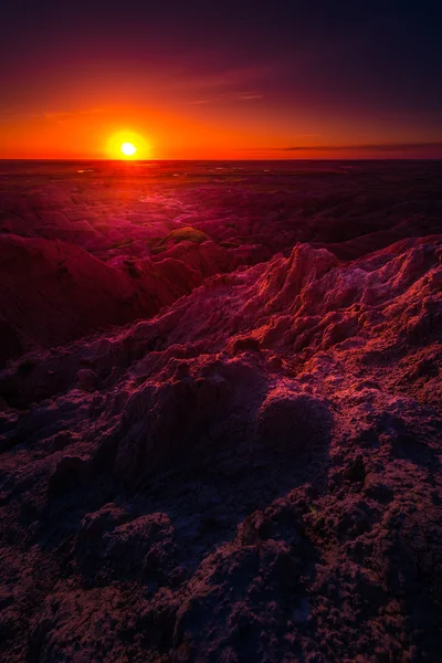 Sunrise Badlands Ulusal Parkı'nda — Stok fotoğraf