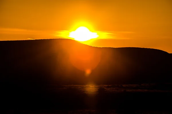 Coucher de soleil chaud du désert de l'Utah — Photo