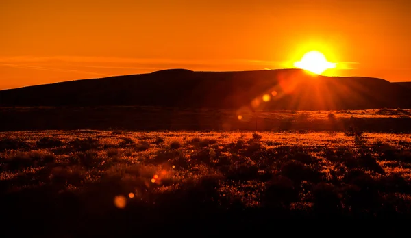 Pôr-do-sol do deserto do Utah quente — Fotografia de Stock