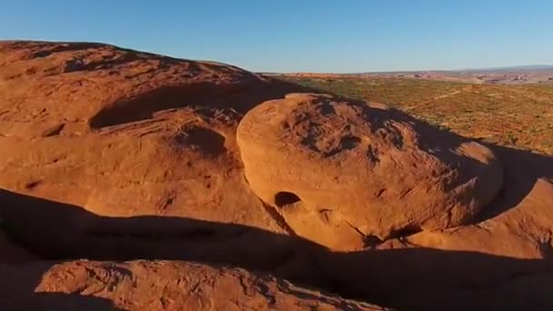 Oko velryby oblouky národního parku Utah — Stock video