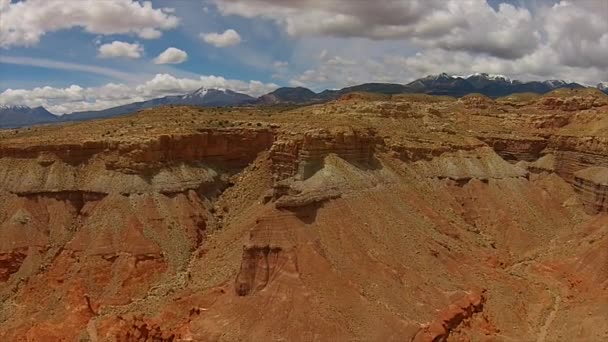 Little Egypt Geological Site Utah Henry Mountains Aerial — Stock Video