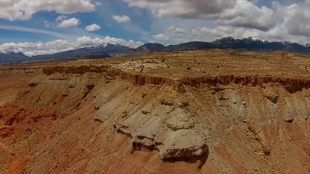 Lilla Egypten geologiska webbplats Utah Henry Mountains antenn — Stockvideo