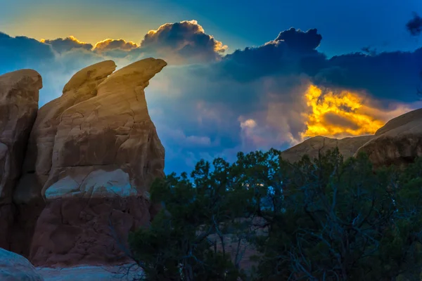 Jardim do Diabo em Sunset Escalante — Fotografia de Stock