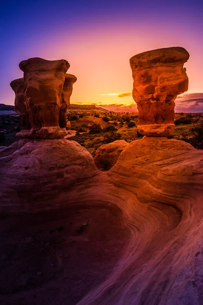 Hoodoos в саду диявола — стокове фото