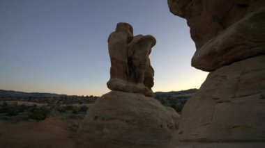 Şeytan'ın Bahçe hoodoos sonra günbatımı, Grand merdiven Escalante Ulusal Anıtı, Utah