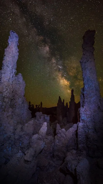 Mono Lake, Καλιφόρνια γαλαξία νύχτα τοπία — Φωτογραφία Αρχείου