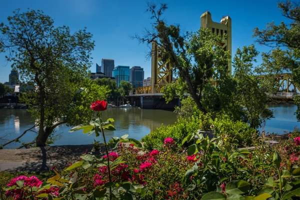 Tower Bridge Sacramento Californië — Stockfoto