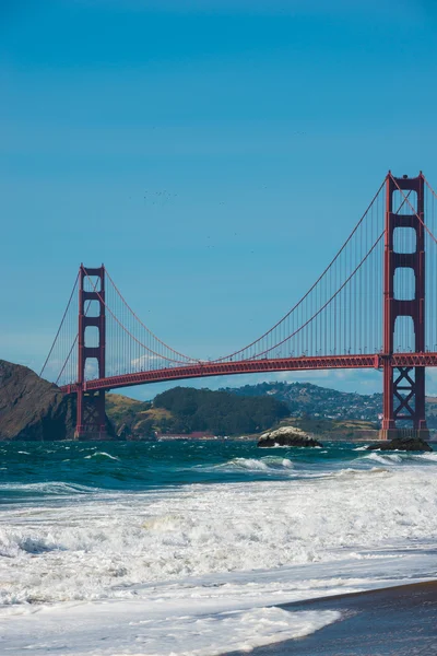 Golden Gate Bridge at Baker Beach — Stock Photo, Image