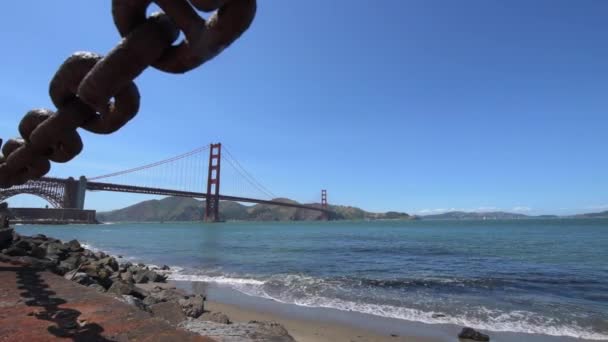 Golden Gate Bridge San Francisco Dolly Shot — Stok Video