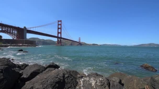 Γέφυρα Γκόλντεν Γκέιτ San Francisco κουκλίτσα πυροβόλησε — Αρχείο Βίντεο