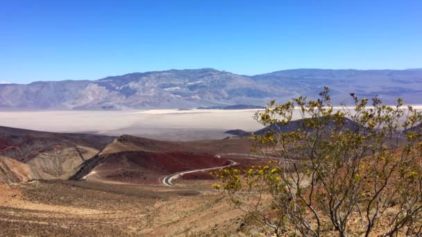 Death-Valley-Landschaft aus Sicht von Vater Clowley — Stockvideo