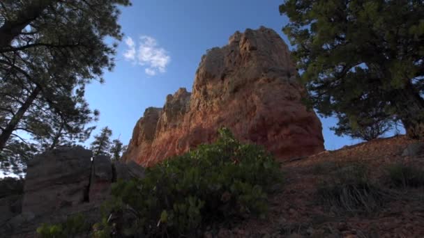 Red Canyon in de buurt van Bryce bij zonsondergang — Stockvideo