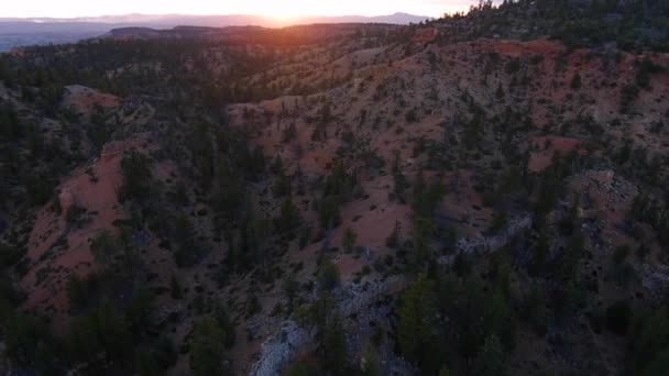 Red Canyon Bryce at Sunset yakınında — Stok video