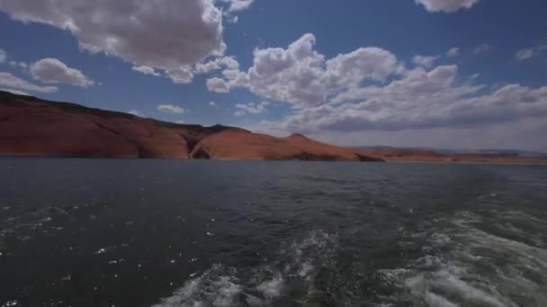 Lake Powell pohled z trajektu — Stock video