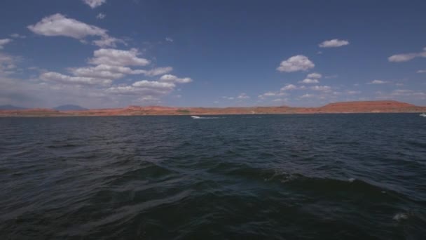 Lake Powell utsikt från färjan — Stockvideo