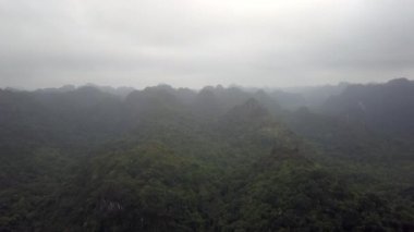 Halong Dağları Kedi Ba, Kim Giao Ormanı 'ndaki Ngu Lam tepesinden manzara.