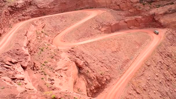 Gyönyörű naplemente közelében a marlboro pont canyonlands utah — Stock videók