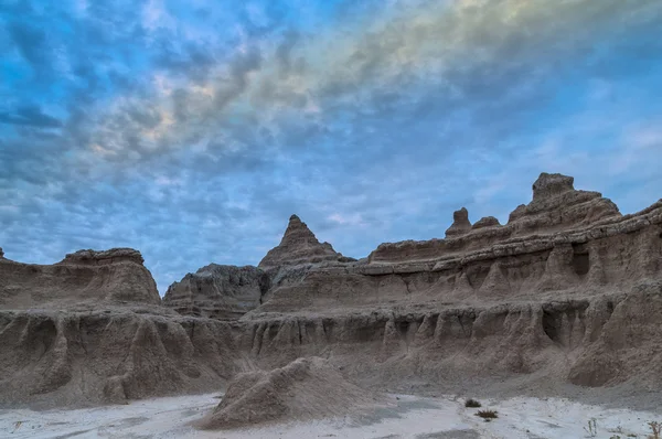 Sunrise közelében nagy Badlands Overllook Nemzeti Park Dél-Dakota — Stock Fotó