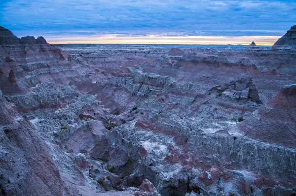 Sunrise in de buurt van Big Badlands Overllook Nationaal Park South Dakota — Stockfoto