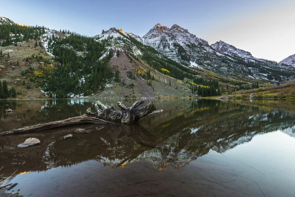 Maroon Bells Sunrise Aspen Colorado — Fotografia de Stock