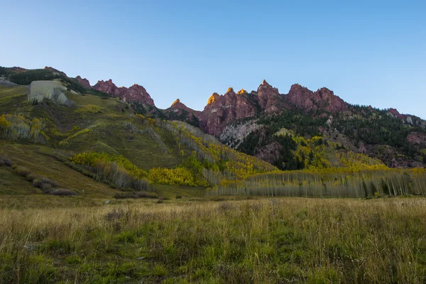 Maroon Bells Sunrise Aspen Colorado — Stockfoto