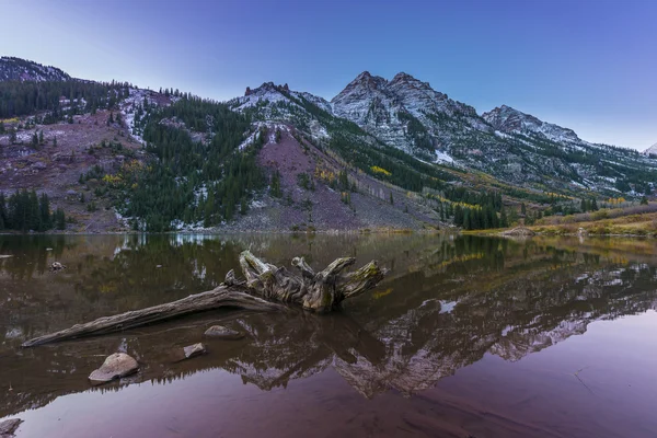 Maroon Bells Sunrise Aspen Colorado — Stockfoto