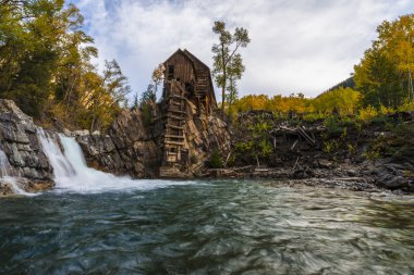 Crystal Mill Colorado peyzaj sonbahar