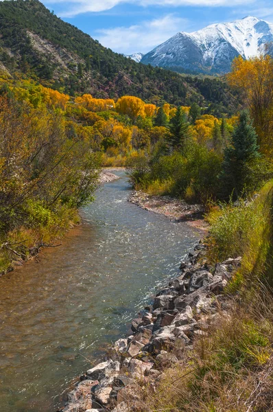 Crystal River Colorado Colori autunno — Foto Stock