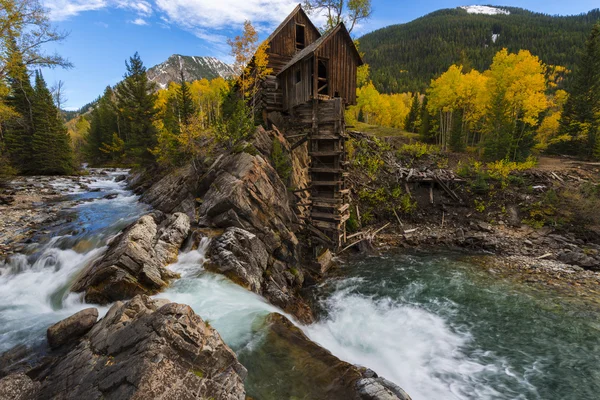 Podzim v krajině Colorado Crystal Mill — Stock fotografie