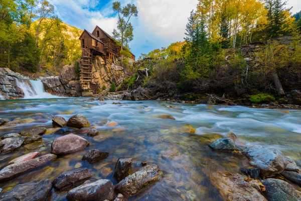 Herfst in Crystal molen Colorado landschap — Stockfoto